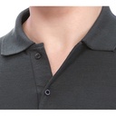 Grey POLO T-Shirt Plain solid Color