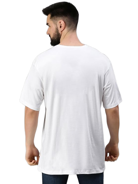 White Oversized Holiday T-Shirt -marine Monster