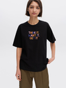 Black Printed Girls T-Shirt - Think It
