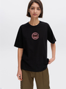 Black Printed Girls T-Shirt - Love You Seal