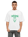 White Oversized  T Shirt - Athletic Club