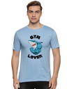 Sky Blue Round Neck T-Shirt - Gym Love