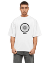 White Oversized Country T-Shirt - Ashok Chakra