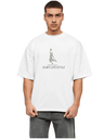 White Oversized Sports T-Shirt - Basketball