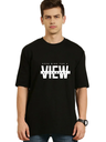 Black Oversized Holiday T Shirt  - Open Mind for Different View