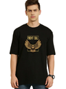 Black Oversized Holiday T Shirt  - Night Owl