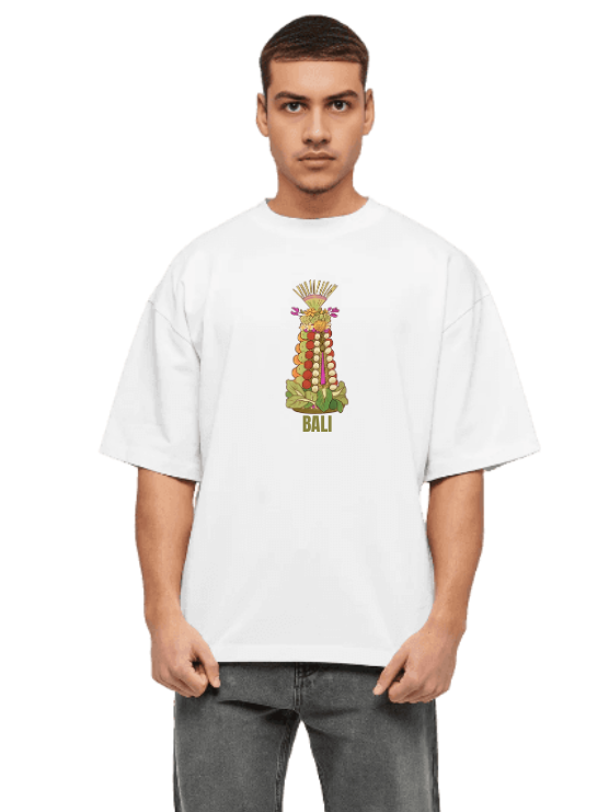 White Oversized Traveler T-Shirt - Bali