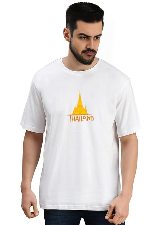 White Oversized Country T Shirt - Thailand