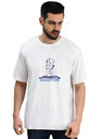 White Oversized Country T-Shirt Singapore Merlion