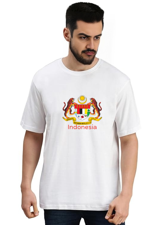 White Oversized Country T-Shirt Indonesia