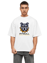 Premium White Oversized Country T-Shirt - Pitbull Dog