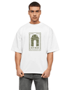 White Oversized Traveler T-Shirt - New Delhi