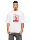 White Oversized Traveler T-Shirt - London Print