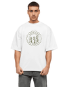 White Oversized Traveler T-Shirt - Easter Island ( Isla de Pascua)