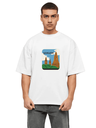 White Oversized Traveler T-Shirt - Bangkok