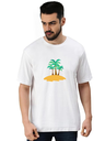 White Oversized Marine life T-Shirt - Holiday