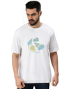 White Oversized Marine life T-Shirt - Sea shell( Conch)