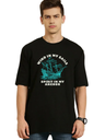 Black Oversized Holiday T-Shirt - Wind Sail