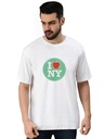 White Oversized Country T-Shirt - New York Tour Love