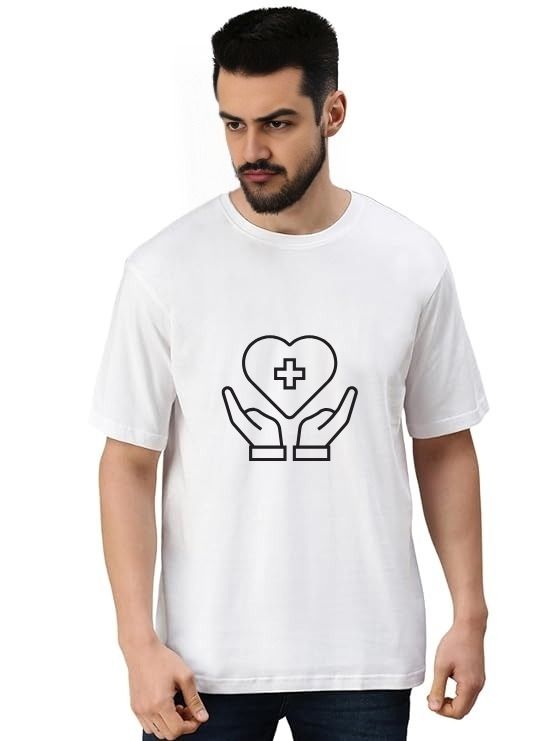 White Oversized T Shirt, Medico- care