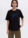 Black Printed Girls T-Shirt - Together